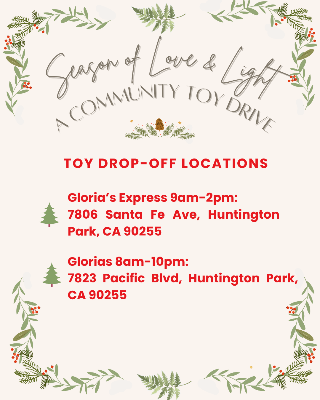 Holiday Toy Drive at The Fern