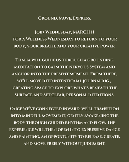 Wellness Wednesdays 10am-11:30am: Accessible healing, rooted in community